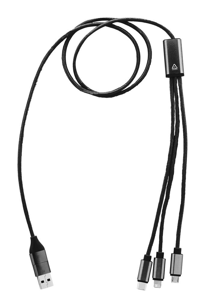 USB kabel za punjenje Ralong AP864059 black 16×1000×8 mm-0