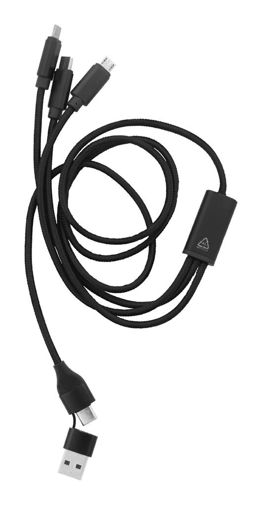 USB kabel za punjenje Ralong AP864059 black 16×1000×8 mm-2