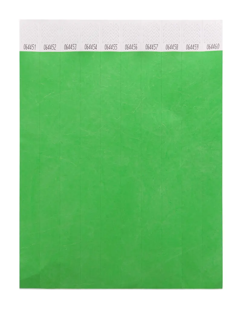 Festivalske narukvice Tyvek (10 kom) AP717018 green 190×255 mm-1