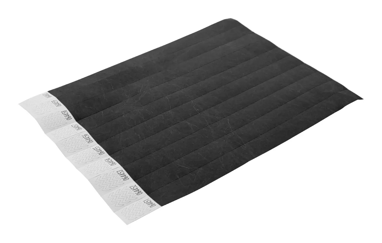 Festivalske narukvice Tyvek (10 kom) Wristvek AP717018 black 190×255 mm-3