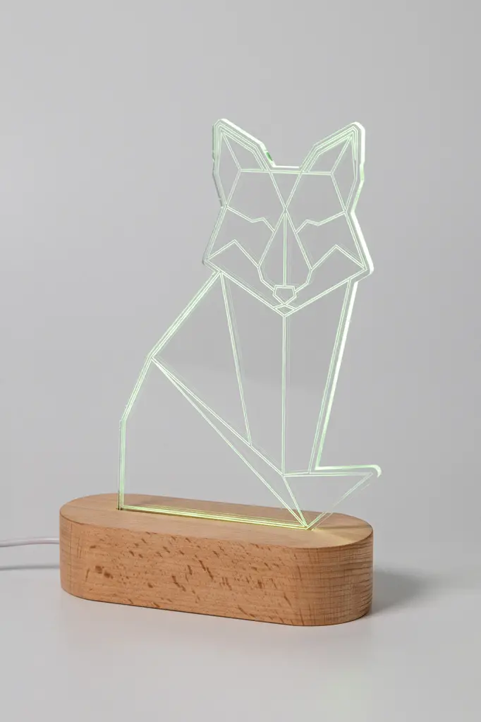 Trofej s LED svjetlom, custom oblik Woodify AP716909 transparent, natural 125×205×60 mm-5