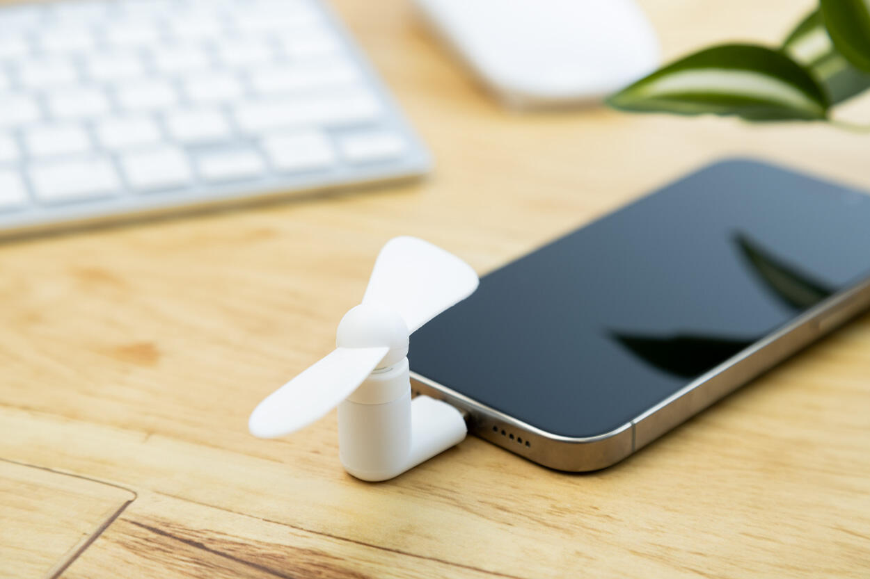 Ventilator s Type-C pogonom Blobile AP864086 white 88×35×37 mm-4