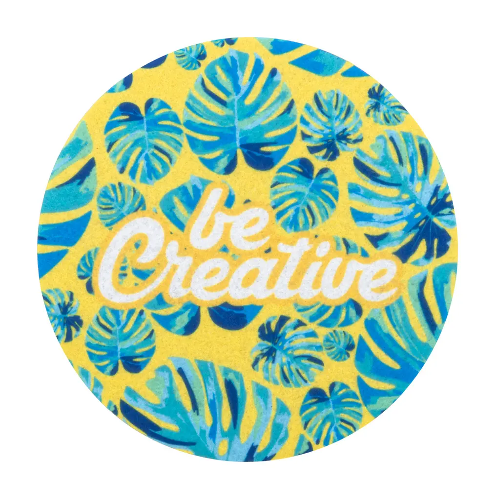 Podmetač od filca RPET, krug CreaFelt Drink Plus AP716900-1