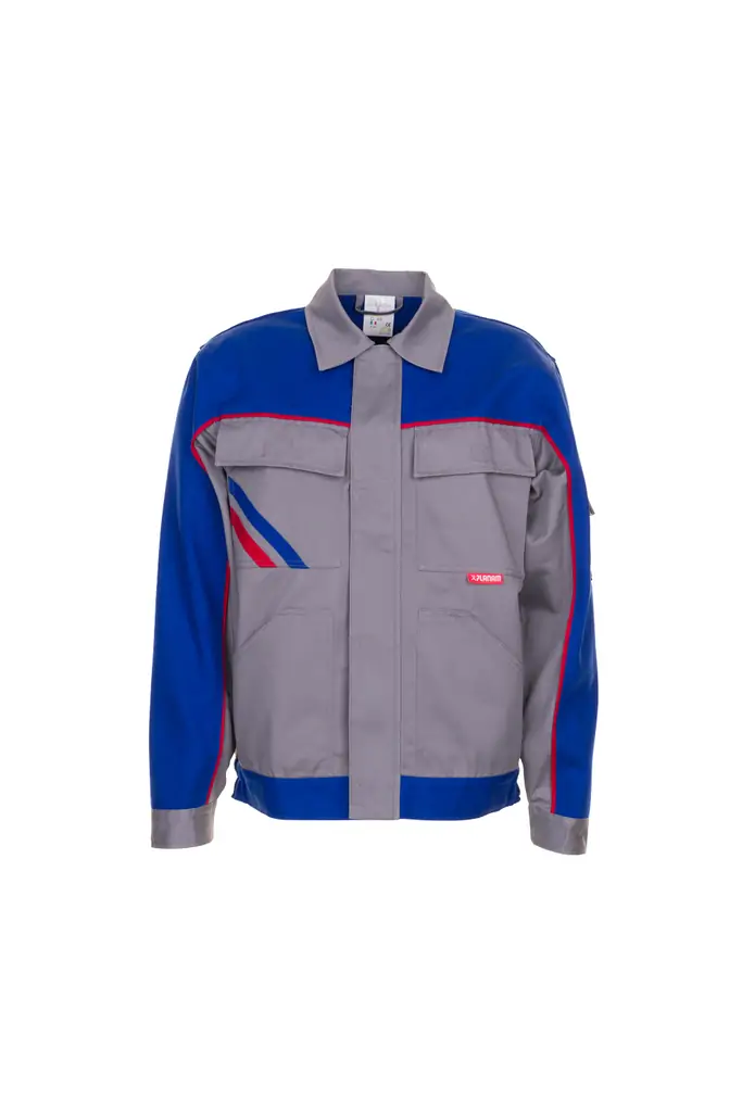 Planam HIGHLINE, radna jakna, zinc/royal/red, 50-0