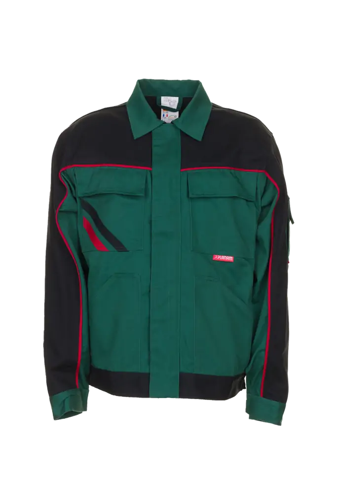 Planam HIGHLINE, radna jakna, green/black/red, 40-0