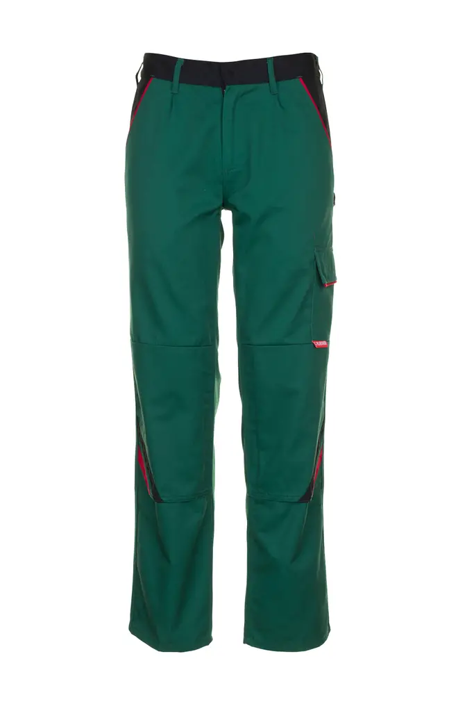 Planam HIGHLINE, radne hlače, green/black/red, 38-0