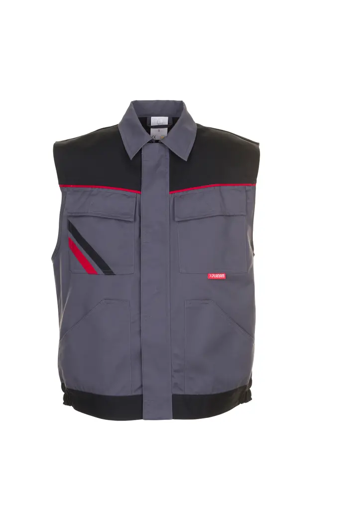 Planam HIGHLINE, radni prsluk, slate/black/red, S-0