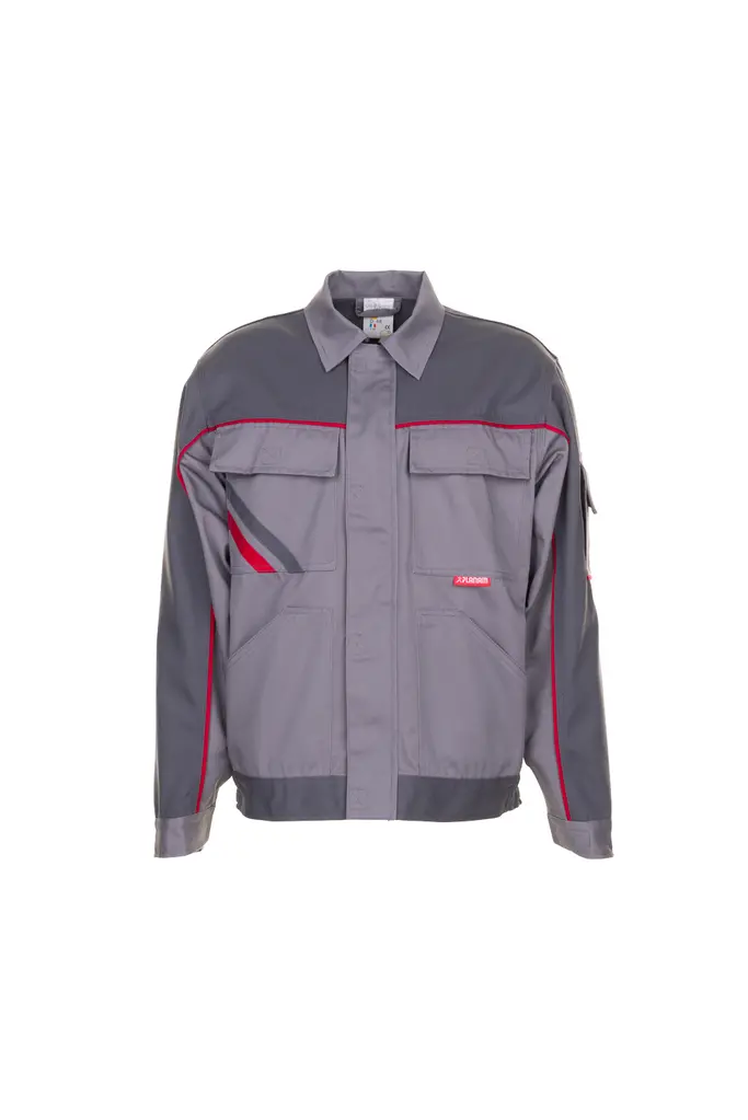 Planam HIGHLINE, radna jakna, zinc/slate/red, 64-0