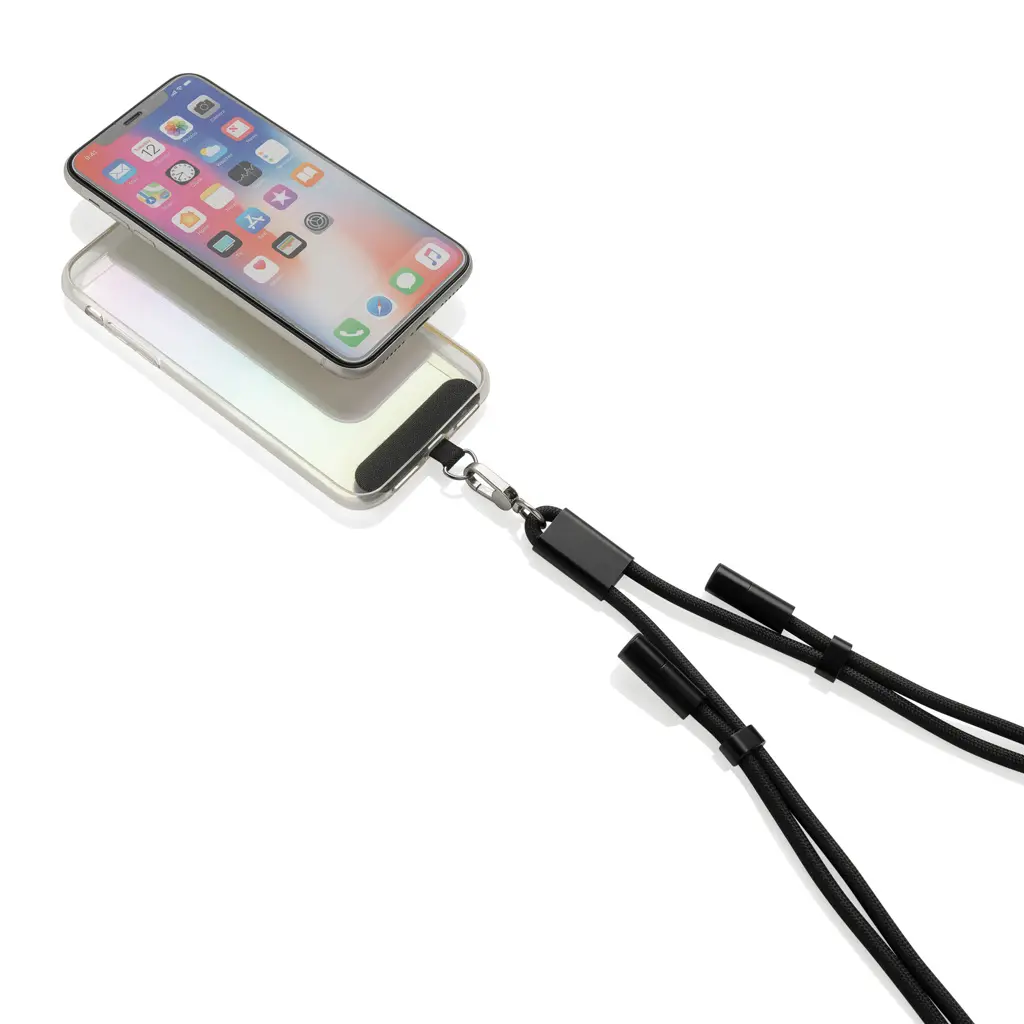 LoopAmp podesiva vezica za mobitel 160 cm s kablom 60W  P302.53 black-4