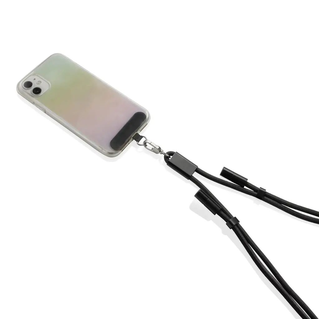 LoopAmp podesiva vezica za mobitel 160 cm s kablom 60W  P302.53 black-8