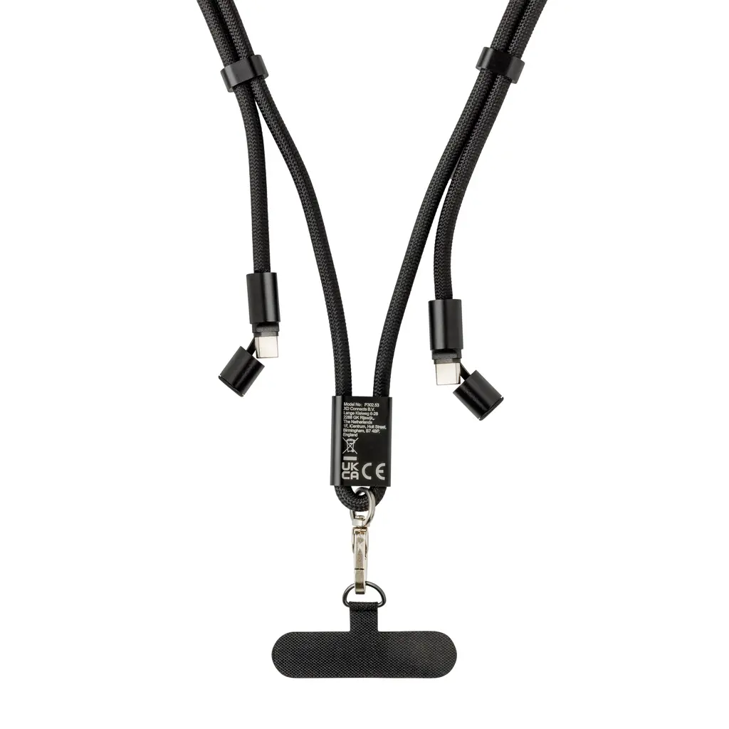 LoopAmp podesiva vezica za mobitel 160 cm s kablom 60W  P302.53 black-10