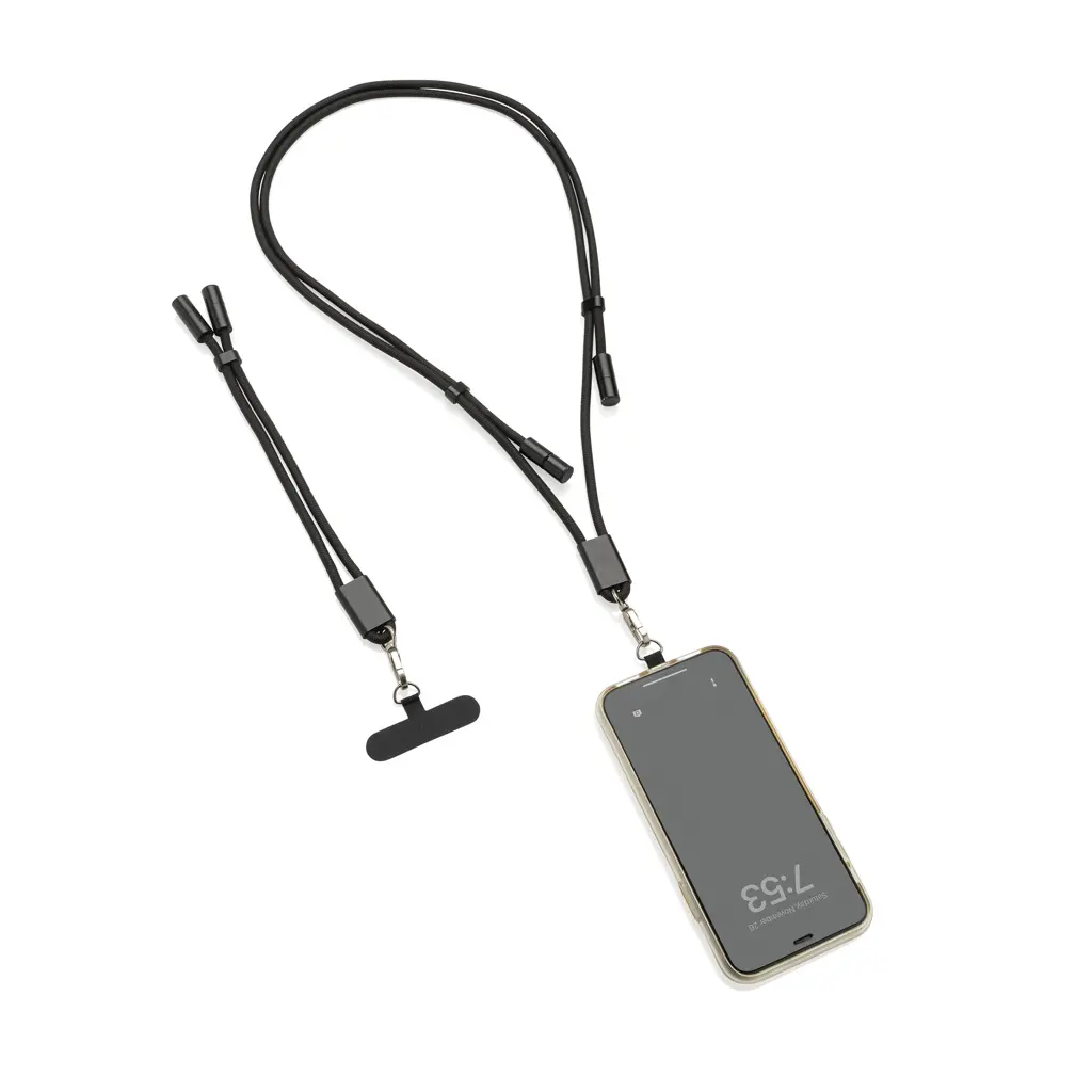 LoopAmp podesiva vezica za mobitel 160 cm s kablom 60W  P302.53 black-13