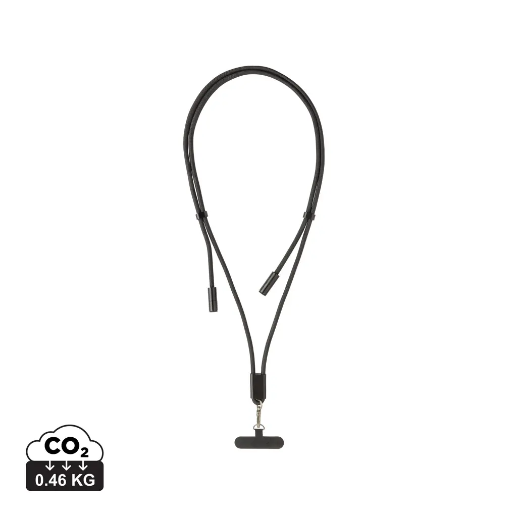 LoopAmp podesiva vezica za mobitel 160 cm s kablom 60W  P302.53 black-0