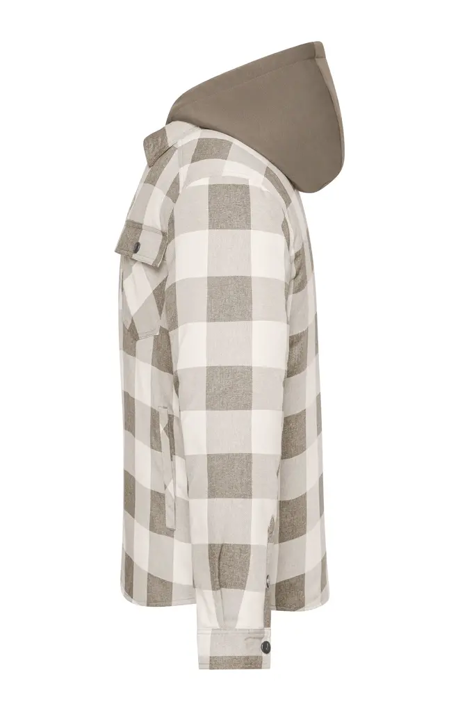 Radna karirana jakna JN1872 grey, brown XS-1