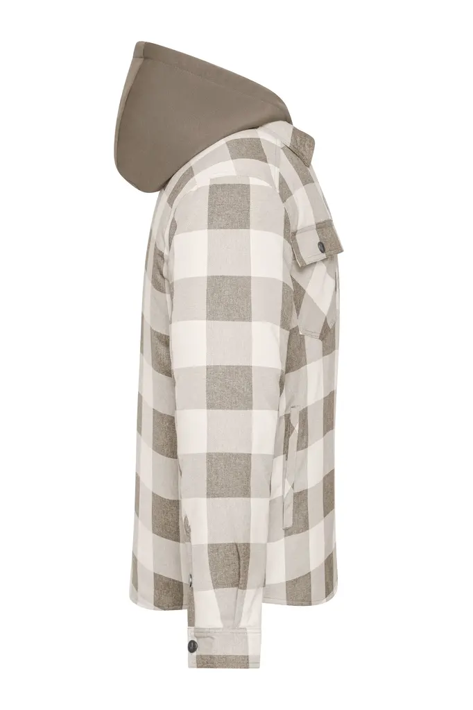 Radna karirana jakna JN1872 grey, brown XS-2