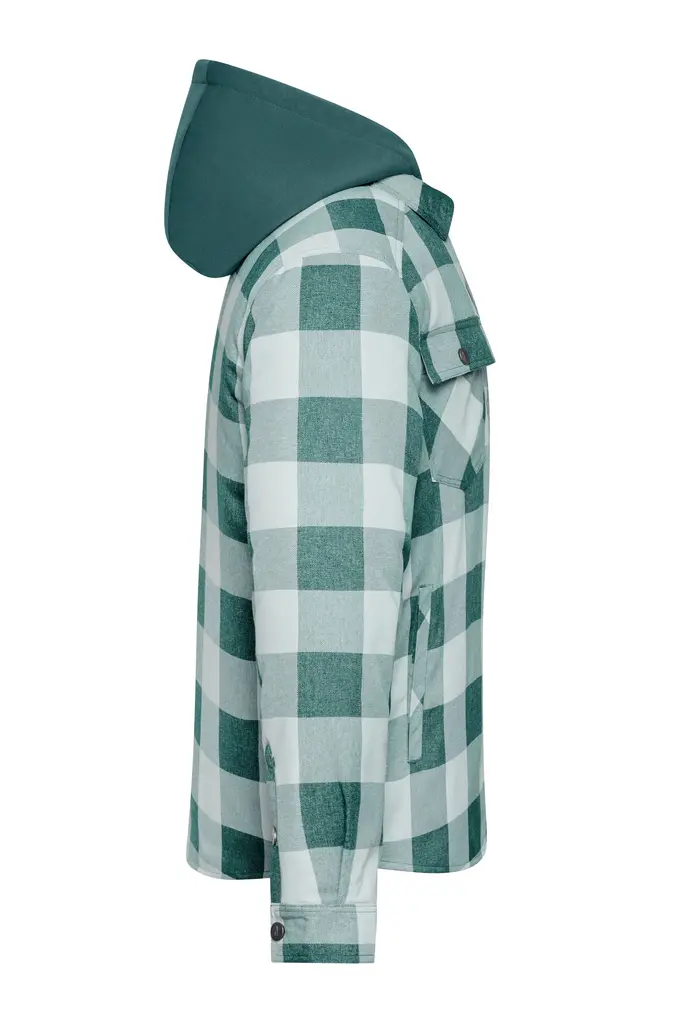 Radna karirana jakna JN1872 grey, green XS-2