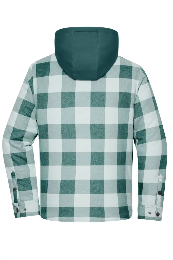 Radna karirana jakna JN1872 grey, green XS-3