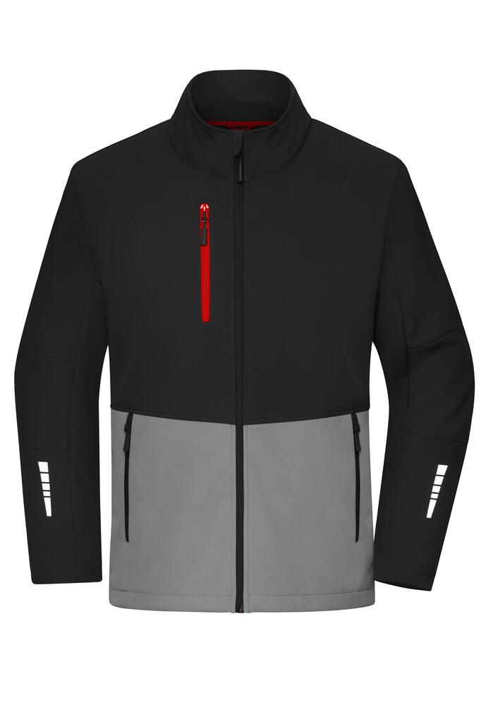 Radna softshell jakna JN1886 black/metal-grey XS-0