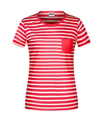 Ženska prugasta majica 8027 red/white M-0