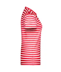 Ženska prugasta majica 8027 red/white M-2