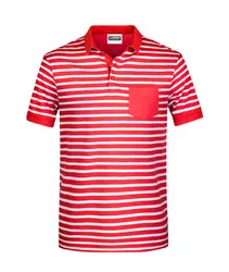 Prugasta polo majica 8030 red/white M-0