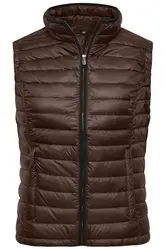 Ženski pernati prsluk JN1079 coffee/black M-4
