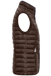 Ženski pernati prsluk JN1079 coffee/black M-6