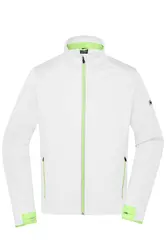 Muška softshell jakna JN1126 white/bright-green M-4