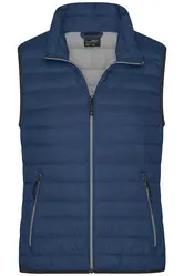 Ženski pernati prsluk JN1137 indigo-blue/silver S-4