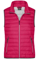 Ženski pernati prsluk JN1137 magenta/silver S-4