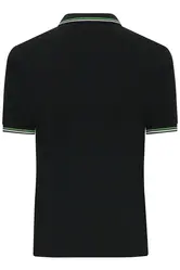 Polo majica JN1306 black/white/lime-green S-3