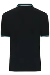 Polo majica JN1306 black/white/turquoise S-7