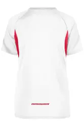 Ženska majica za trčanje JN316 white/red XS-3