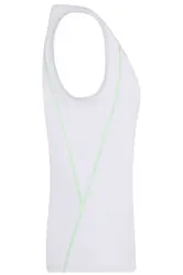 Ženska majica za trčanje JN493 white/bright-green S-2