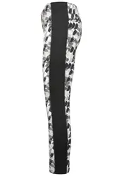 Ženske tajice za trčanje JN527 black-printed/black XS-5