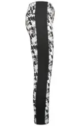 Ženske tajice za trčanje JN527 black-printed/black XS-6