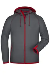 Muški flis JN571 carbon/red L-0