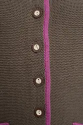 Ženska jakna JN639 brown-melange/purple/purple XS-4