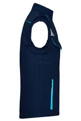 Radni softshell prsluk JN852 navy/turquoise XS-6