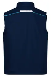 Radni softshell prsluk JN852 navy/turquoise XS-7