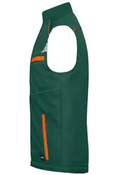 Radni softshell prsluk JN854 dark-green/orange XS-5