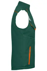 Radni softshell prsluk JN854 dark-green/orange XS-6