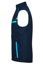 Radni softshell prsluk JN854 navy/turquoise XS-1