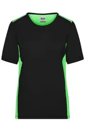 Ženska radna majica JN859 black/lime-green XS-4