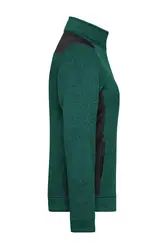 Radni flis ženski JN861 dark-green-melange/black XS-5
