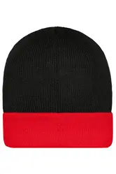 Pletena kapa MB7550 black/red one size-7