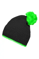 Pletena kapa MB7964 black/neon-green one size-5