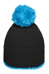 Pletena kapa MB7964 black/turquoise one size-3