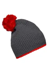 Pletena kapa MB7964 carbon/red one size-6