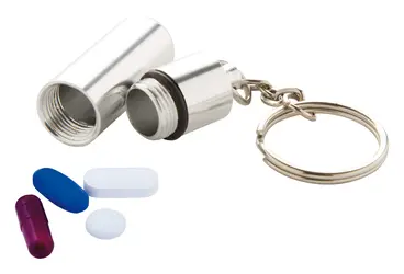 Privjesak za ključeve s kutijom za tablete Carrypill AP731723 silver ø14×52 mm-1